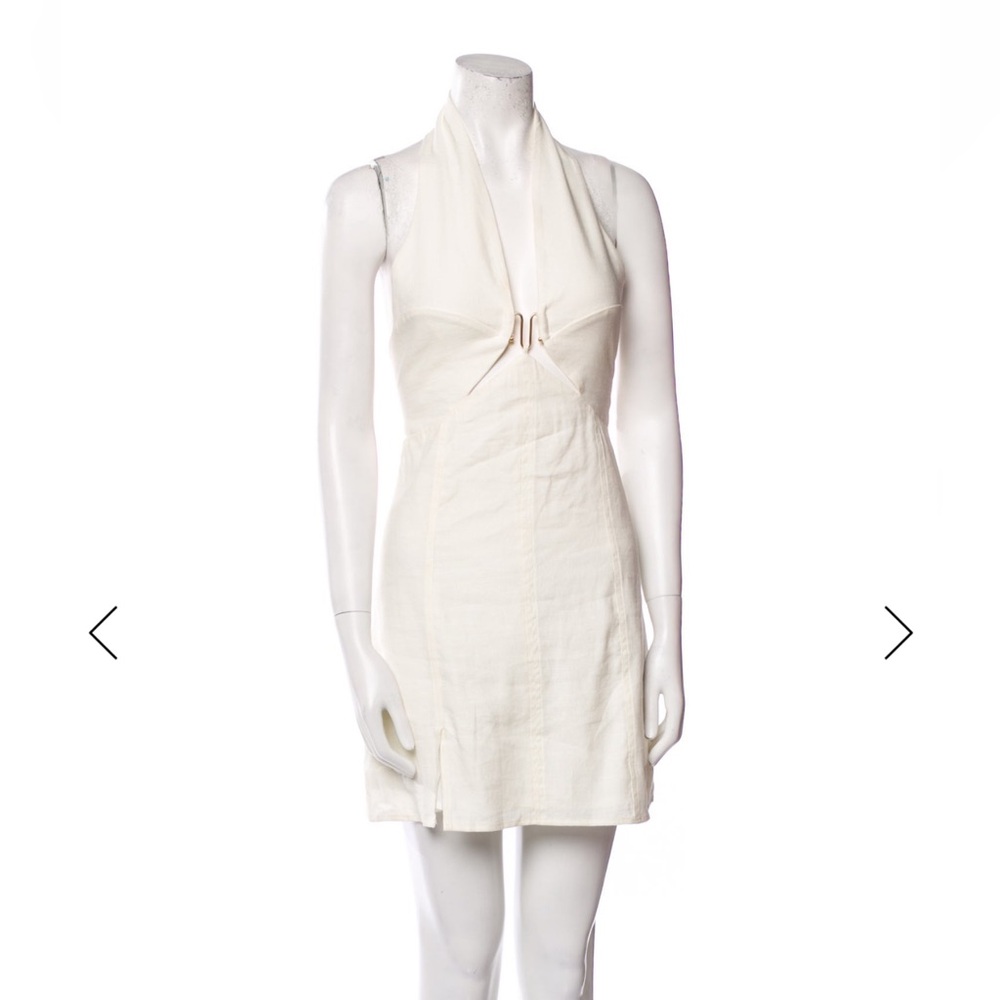 Cult Gaia Linen White Dress - XS, Size 2